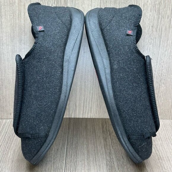 Lesvago Shoes Mens Size 10 Diabetic Slipper Adjustable Slip On Comfort Black - Picture 8 of 12